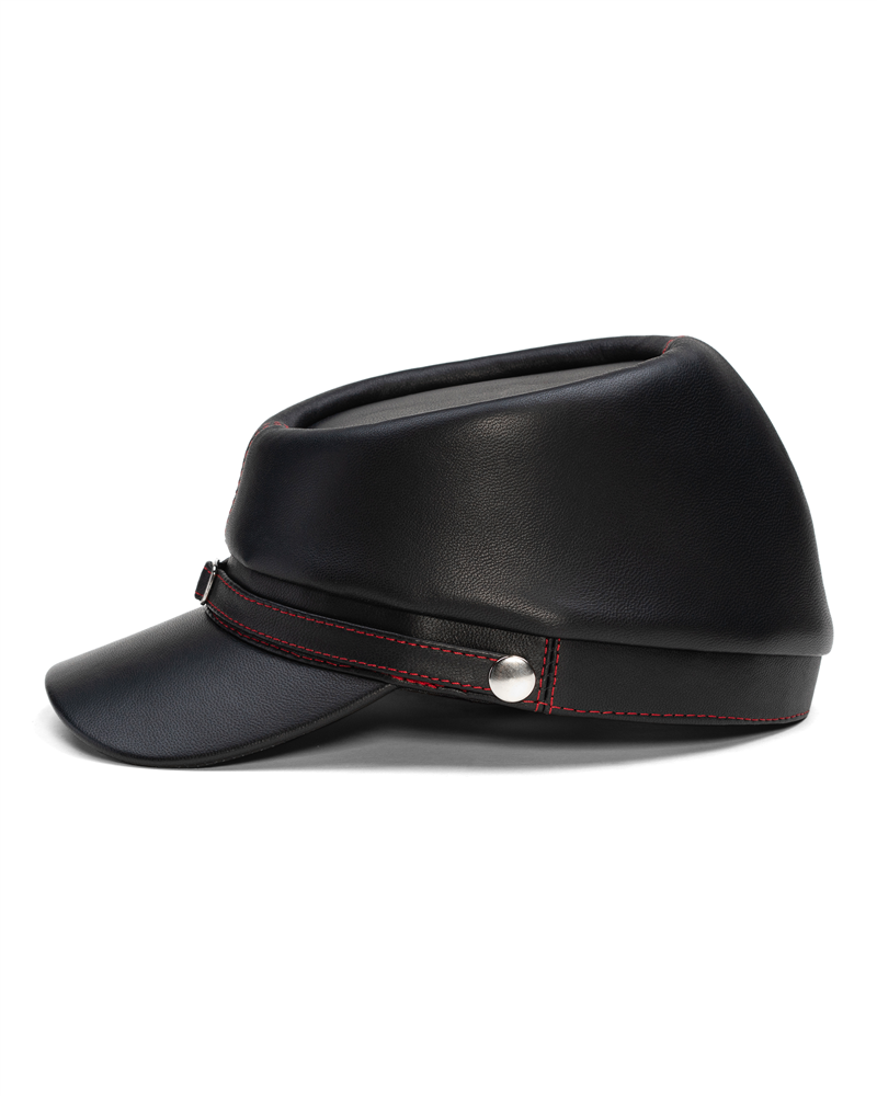 Black with red thread